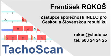 Zástupce společnosti INELO pro Českou a Slovenskou republiku František ROKOŠ                                                    rokos@sludo.cz TachoScan  tel. 608 24 24 25